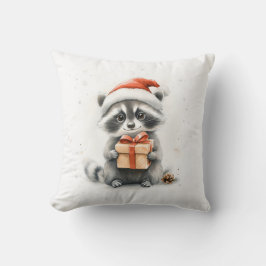 Baby Raccoon Sant Pet Kerstwinter Kussen