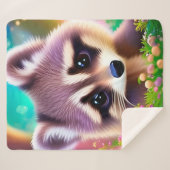 Baby Raccoon Sherpa Deken (Voorkant (horizontaal))