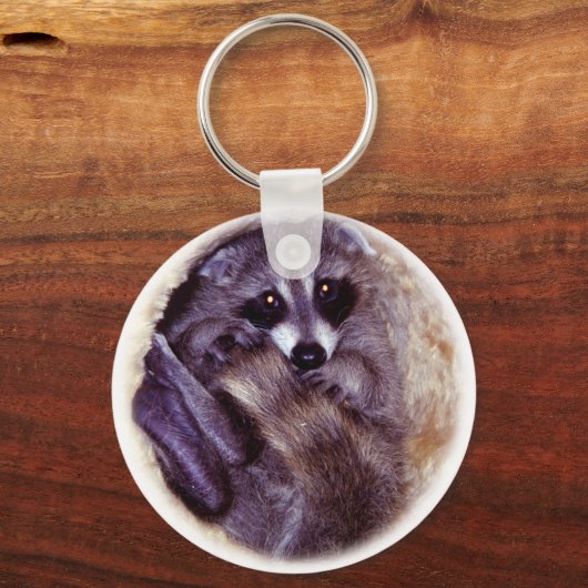 Baby Raccoon Sleutelhanger (Voorkant)