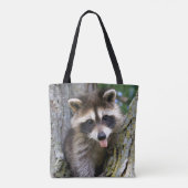 Baby Raccoon Tote Bag (Achterkant)