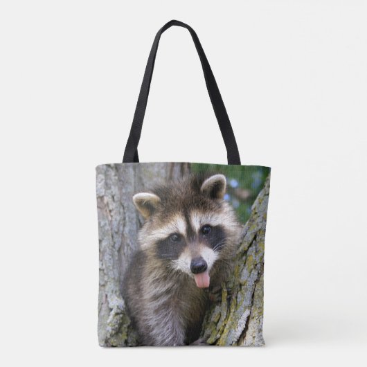 Baby Raccoon Tote Bag (Achterkant)
