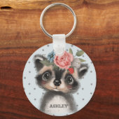 Baby Racoon Sleutelhanger (Voorkant)