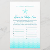 Baby raden - Baby shower spel (Voorkant)