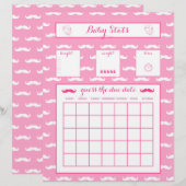 Baby raden de Verschuldigde datum Baby shower game (Voorkant / Achterkant)