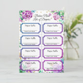 Baby Raffle Tickets Floral Kaart (Staand voorkant)