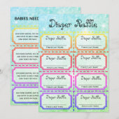 Baby Raffle Tickets Kaart (Voorkant / Achterkant)