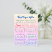 Baby Raffle Tickets Rainbow Briefkaart (Staand voorkant)
