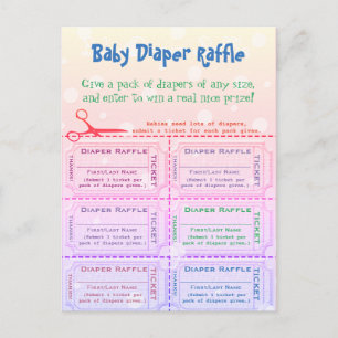 Baby Raffle Tickets Rainbow Briefkaart