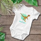 Baby Raptor Velociraptor Dinosaur Funny Word Play Romper