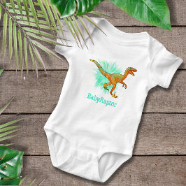 Baby Raptor Velociraptor Dinosaur Funny Word Play Romper