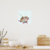 Baby Rat Butterfly Poster (Keuken)
