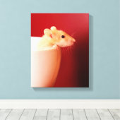 Baby Rat Canvas Afdruk (Insitu (Houten vloer))