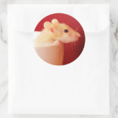 Baby Rat Ronde Sticker (Tas)