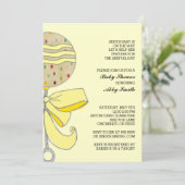 Baby Rattle Baby shower Uitnodiging (Staand voorkant)