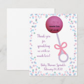 Baby Rattle-douche/sprinkle EOS-bevoordeling Notitiekaartje (Voorkant / Achterkant)