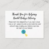 Baby Rattle eenvoudige boek aanvraag Kaarten invoe (Achterkant)