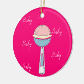 Baby Rattle-kerstversiering Keramisch Ornament (Links)