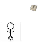 Baby Rattle Rubberstempel (Gestempeld)