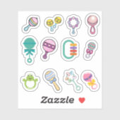 Baby Rattle Stickers (Vel)