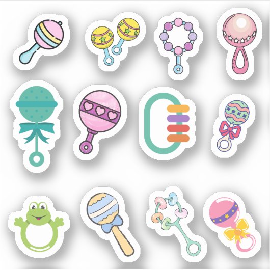 Baby Rattle Stickers (Voorkant)