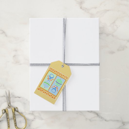 Baby Rattles Gift Labels Cadeaulabel (Met Touw)