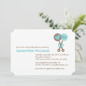 Baby Rattles Twin Boys Baby shower Kaart (Staand voorkant)