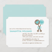 Baby Rattles Twin Boys Baby shower Kaart (Voorkant / Achterkant)