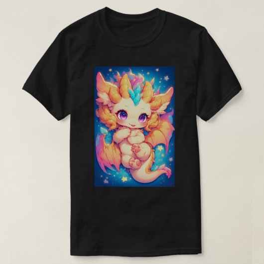 Baby Rave Dragon Anime Art 01 T-shirt (Design voorkant)