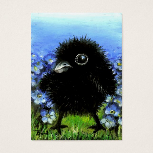 Baby raven ACEO-prints Visitekaartje (Voorkant)