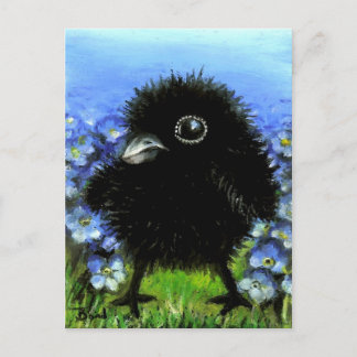 Baby raven briefkaart