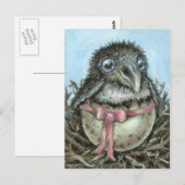 Baby Raven Briefkaart (Voorkant / Achterkant)