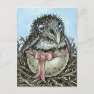 Baby Raven Briefkaart