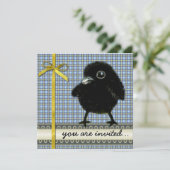 Baby raven kaart (Staand voorkant)