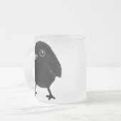 Baby raven matglas koffiemok (Voorkant links)