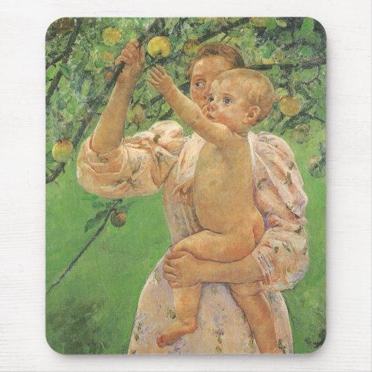 Baby Reaching for an Apple van Mary Cassatt Muismat (Voorkant)