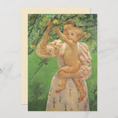 Baby Reaching voor een Apple van Mary Cassatt (Voorkant / Achterkant)