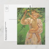 Baby Reaching voor een Apple van Mary Cassatt Briefkaart (Voorkant / Achterkant)