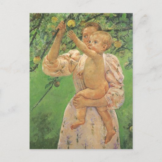 Baby Reaching voor een Apple van Mary Cassatt Briefkaart (Voorkant)