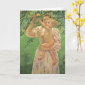 Baby Reaching voor een Apple van Mary Cassatt Kaart (Gele Bloem)