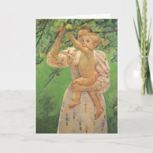 Baby Reaching voor een Apple van Mary Cassatt Kaart
