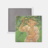 Baby Reaching voor een Apple van Mary Cassatt Magneet (Voorkant / Achterkant)