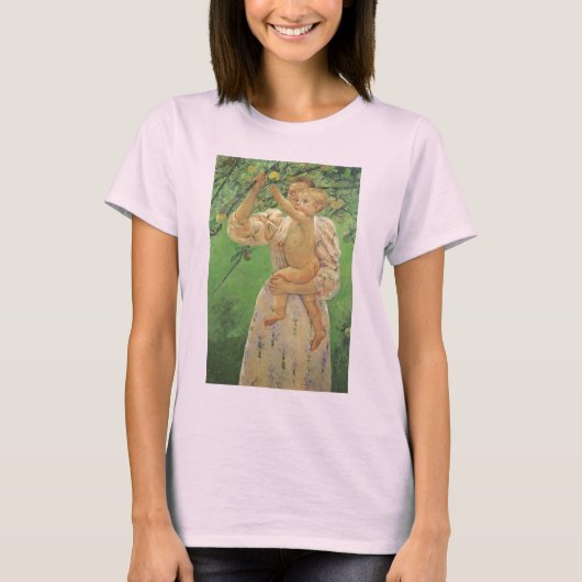 Baby Reaching voor een Apple van Mary Cassatt T-shirt (Voorkant)