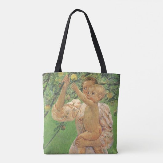 Baby Reaching voor een Apple van Mary Cassatt Tote Bag (Achterkant)