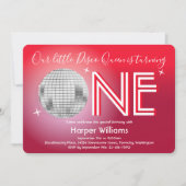 Baby Red Disco die de eerste verjaardag trok Kaart (Voorkant)