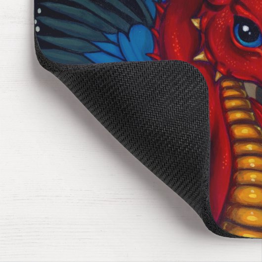 "Baby Red Dragon" Mousepad Muismat (Hoek)