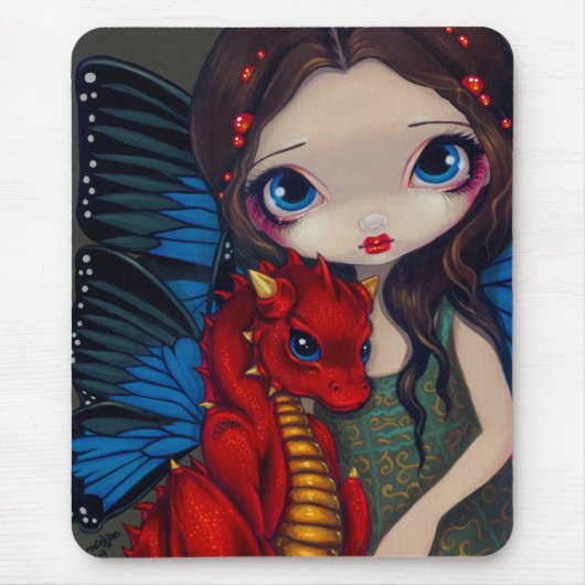 "Baby Red Dragon" Mousepad Muismat (Voorkant)