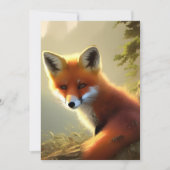 Baby Red Fox Wildlife Portrait Card Kaart (Voorkant)