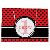 Baby Red Ladybug First Birthday Baby shower Groot Cadeauzakje (Achterkant)