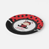 Baby Red Ladybug First Birthday Baby shower Papieren Bordje (Gekanteld)