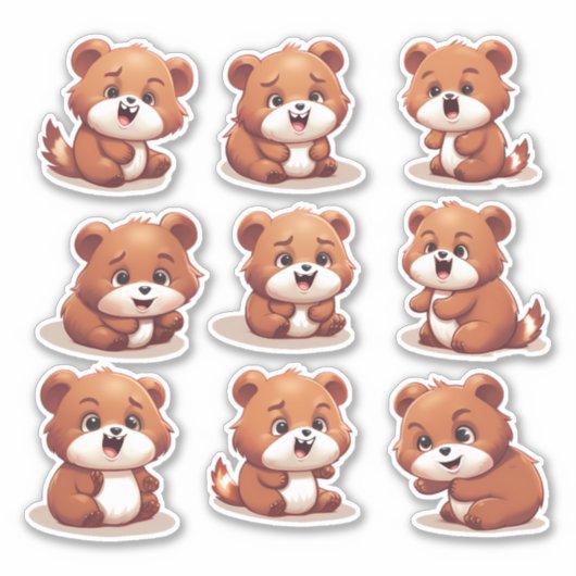 baby Red Pandas stickers (Voorkant)